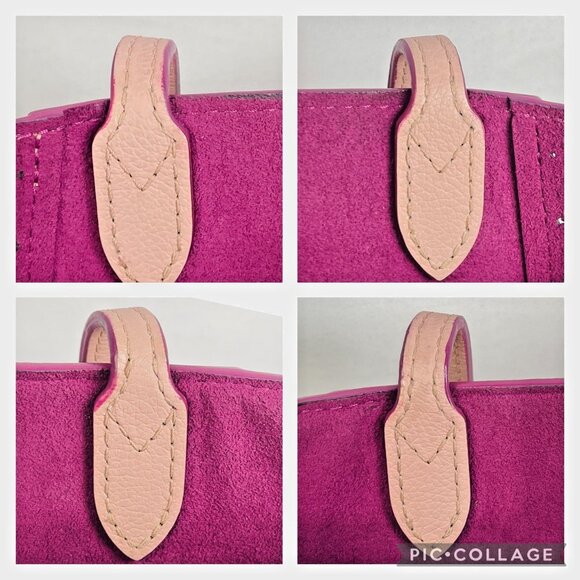 LOUIS VUITTON Calfskin Perforated Lockme Cabas Rose Poudre Bag Shoulder Tote - Picture 15 of 16